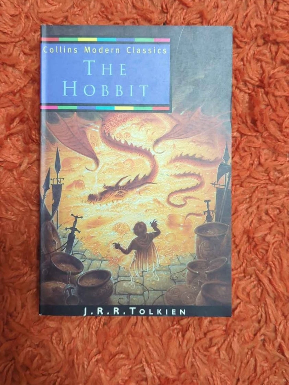 The Hobbit by J.R.R. Tolkien - Illustrated Paperback (Blue/Orange Cover)